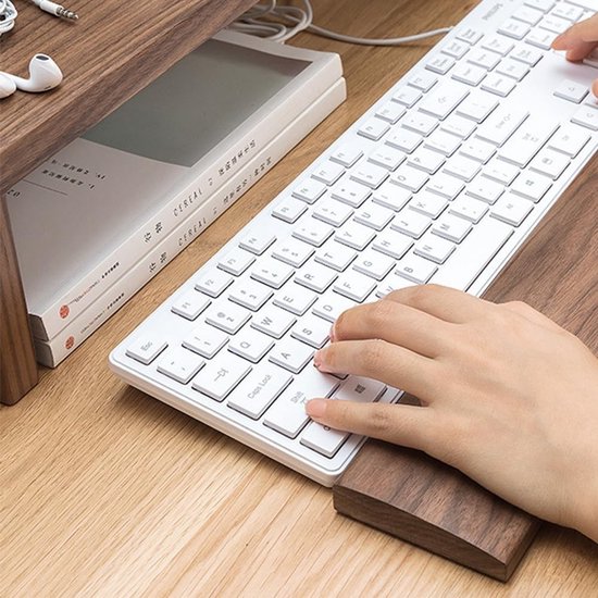 Houten Polssteun 30 cm - Ergonomische Handsteun voor Toetsenbord met Antislip - Ideaal voor Thuis en Kantoor — afbeelding 3