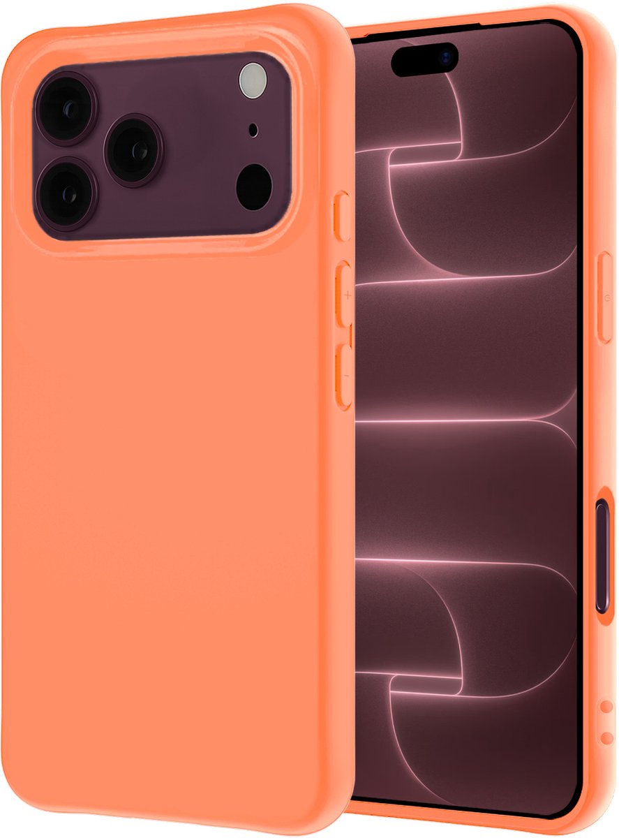 Hoesje - Geschikt voor Apple iPhone 18 Pro Max - Sterk & Shockproof - Hoes Cover - Siliconen Case - Perzik
