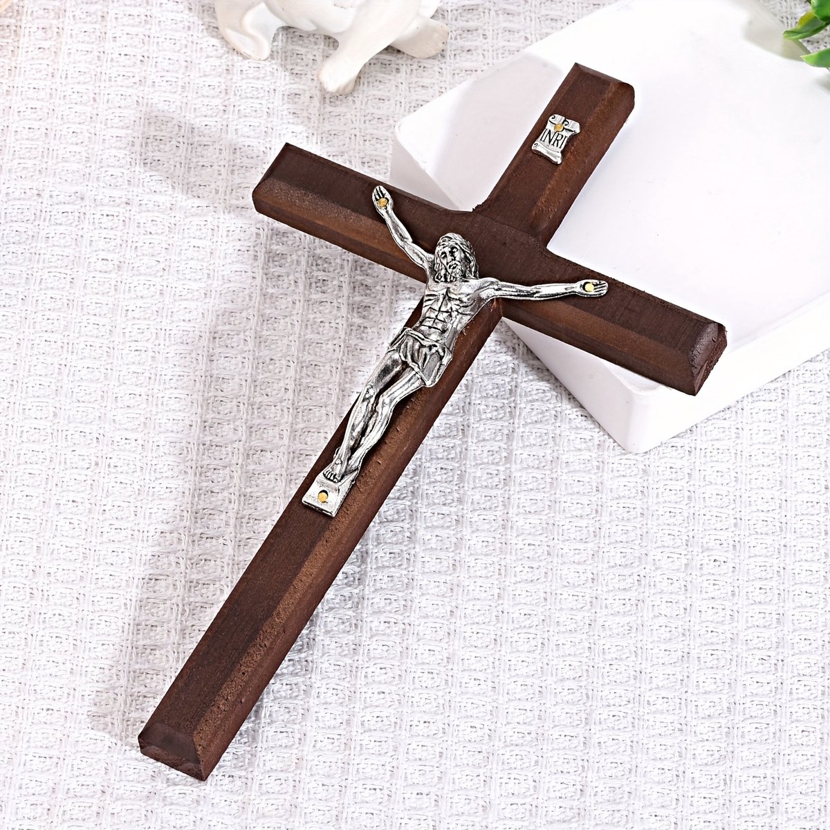 VANDAAG VERZONDEN - Houten Kruis - Groot 20cm - Christelijk - Jezus - Bijbel - crucifix kruisbeeld