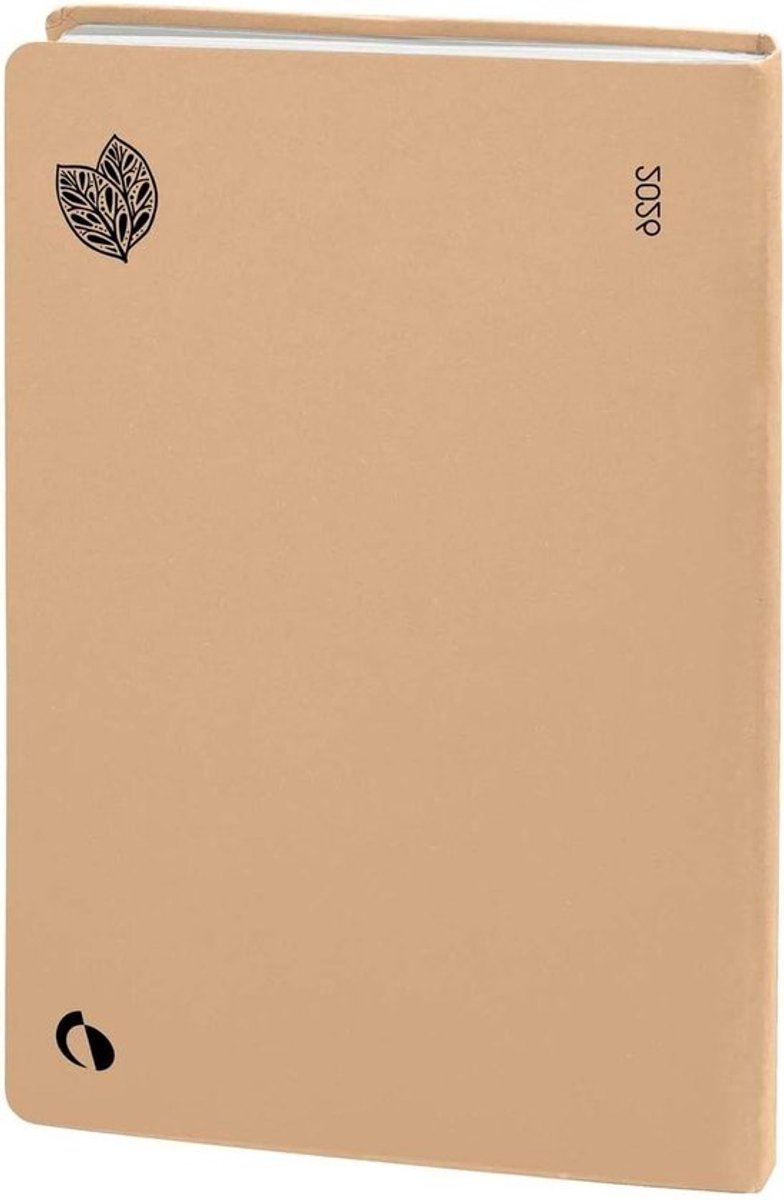 Weekplanner 2026 - Agenda en planner - Voor het plannen van afspraken - 100% gerecycled papier - 16 x 24 cm - Bruin