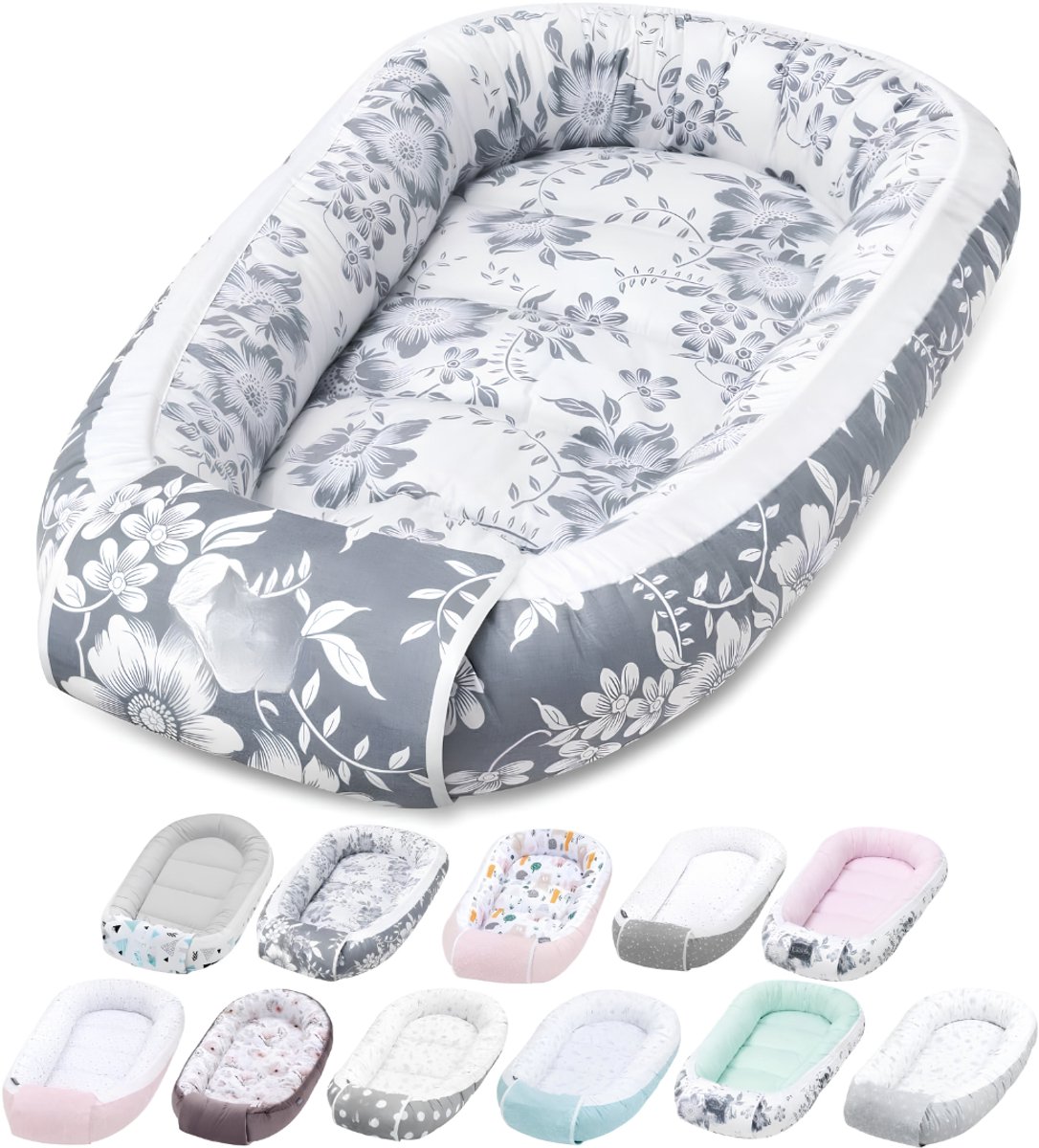 SP® Babynestje - Baby Nestjes - Babynest - Grijs - 90cm x 60cm x 12cm
