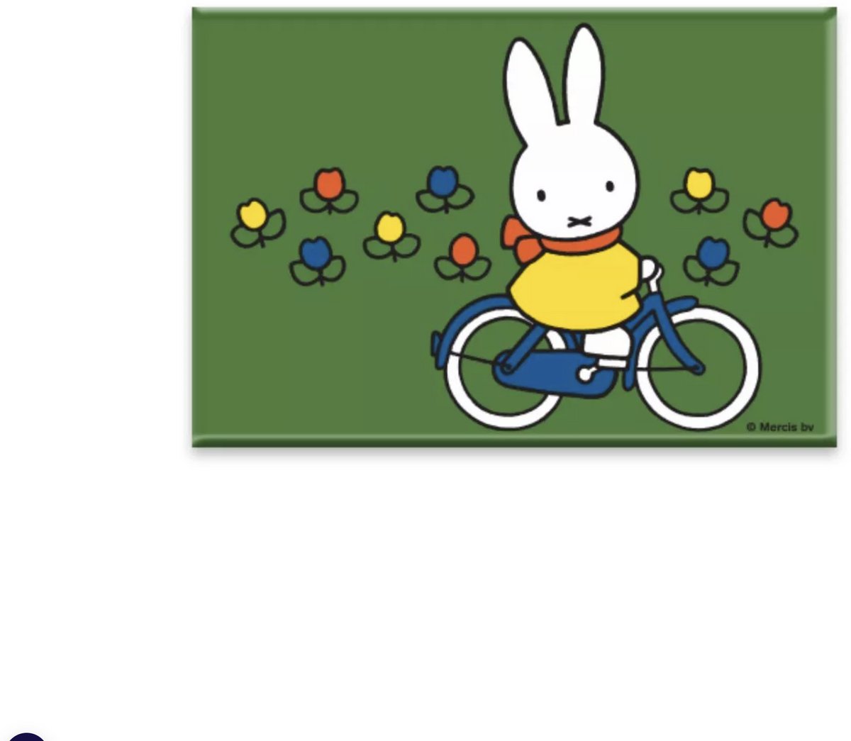 Nijntje magneet fiets groen 8x5,5 cm – koelkastmagneet – Nijntje fiets – groene magneet – decoratie voor koelkast