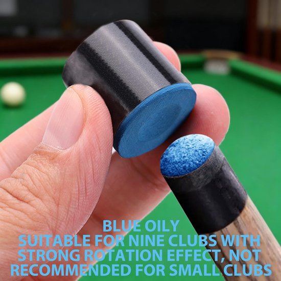 Professionele Billiard Chalk voor Poolspellen - Droog Poeder in Blauw en Groen, Set van 4 Stuks — afbeelding 3