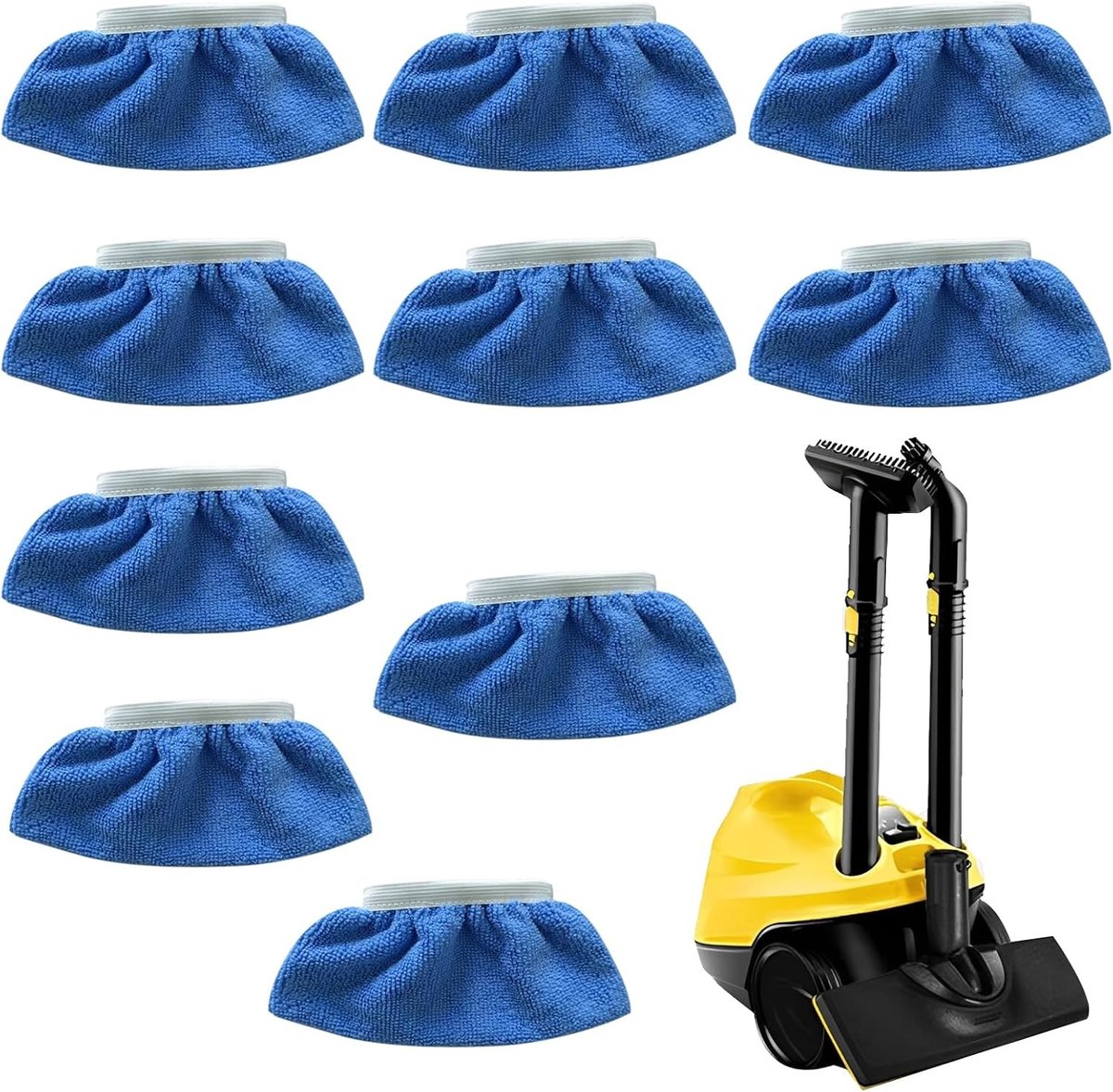 Set van 10 Microvezel Vervangcovers voor Stoomreiniger - Herbruikbare Doeken en Accessoires voor Effectieve Stoomreiniging