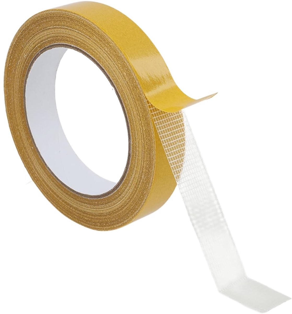 Dubbelzijdige Stoffentape 20 mm x 20 m, Sterke Hechtband voor Kleding, Gordijnen en Textielreparatie, Ideaal voor Het Verkorten van Gordijnen Zonder Naaien