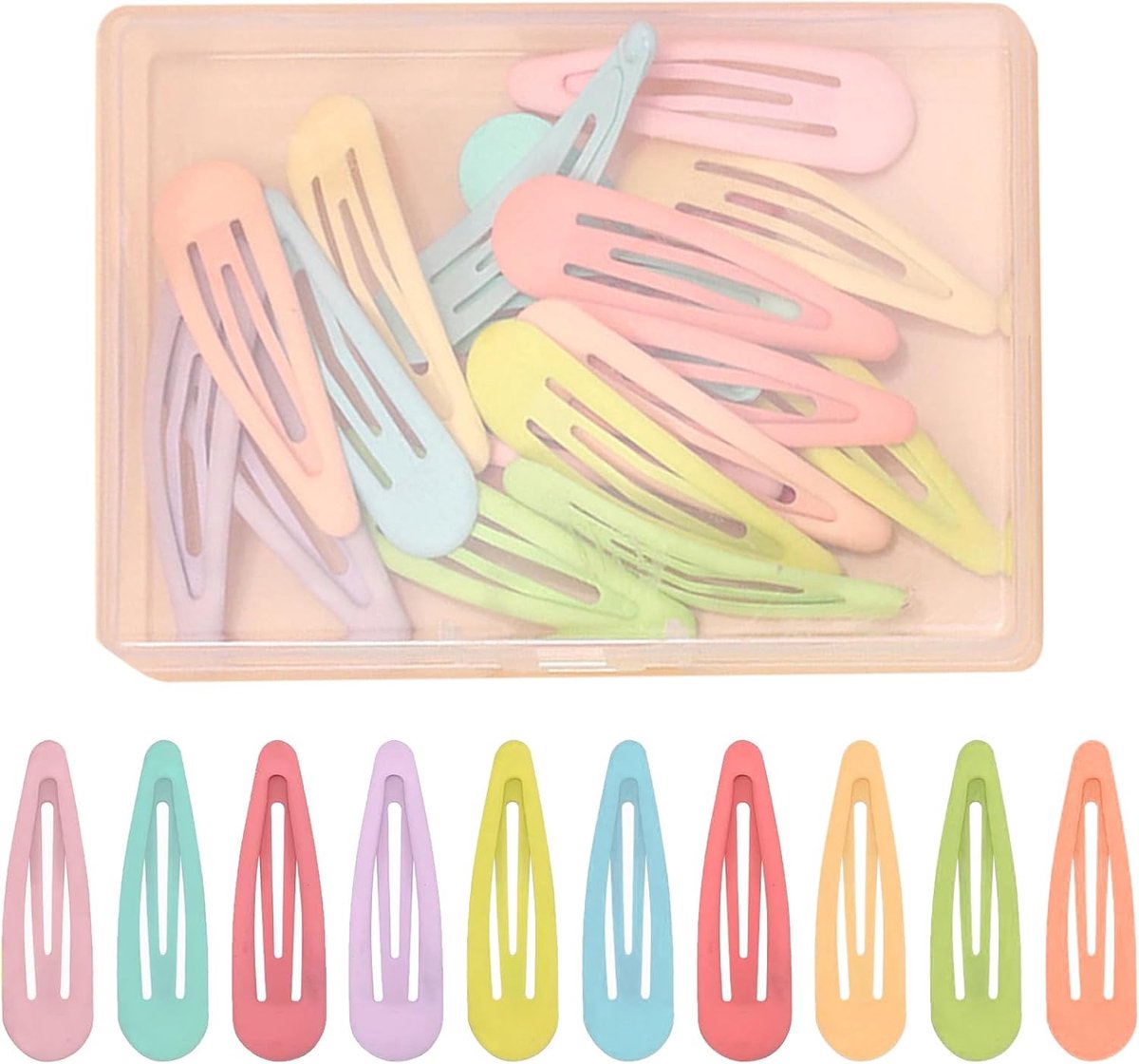 30 Pcs Girls Hair Pins Hair Clips for Girls, 5 cm Metal Hair Clips for Girls Women and Kids (Macaron) - ShopVlot