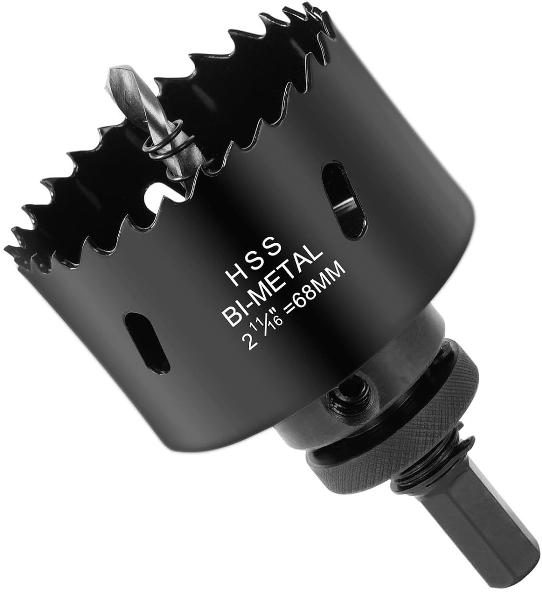 Bimetalen Holzaag 68 mm voor Metaal, Hout en PVC met Adapter en Pilootboor - Ideaal voor Precisiewerk