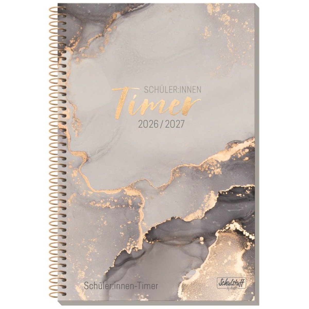 Häfft Schoolagenda Schüler-T Grey Marble, A5, 2026/2027