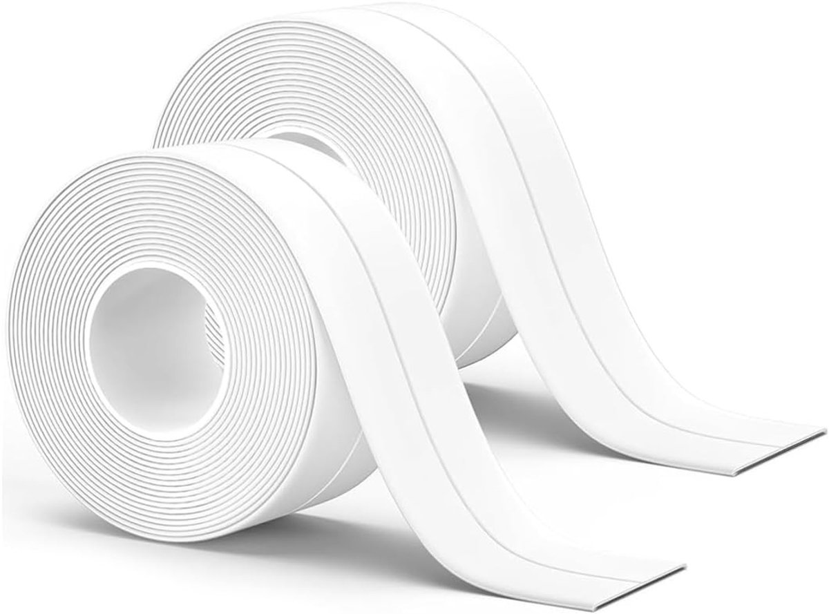 Zelfklevende Waterdichte Tape - 2 Rollen, 3.2m x 22mm, Ideaal voor Badkuip, Deuren en Ramen, Voor Sanitair en Auto