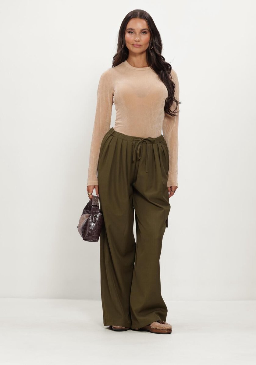 Studio Amaya Lynn T-shirt Tops & T-shirts Dames - Shirt - Beige - Maat XL