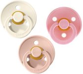 Bibs Fopspeen 3 stuks 6-18 maanden | Maat 2 | Ivory Crème White, Blush, Baby Pink