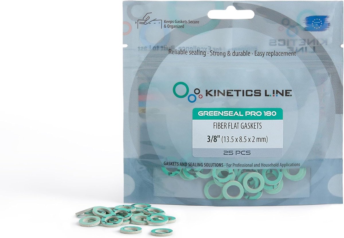 Fiber vlakke pakking 3/8 inch - 25 stuks - Asbestvrij - Geschikt voor sanitaire installaties - ShopVlot