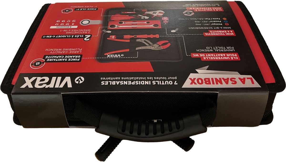 VIRAX Sanibox Handgereedschap Sanitair Set 7-delig - 310420