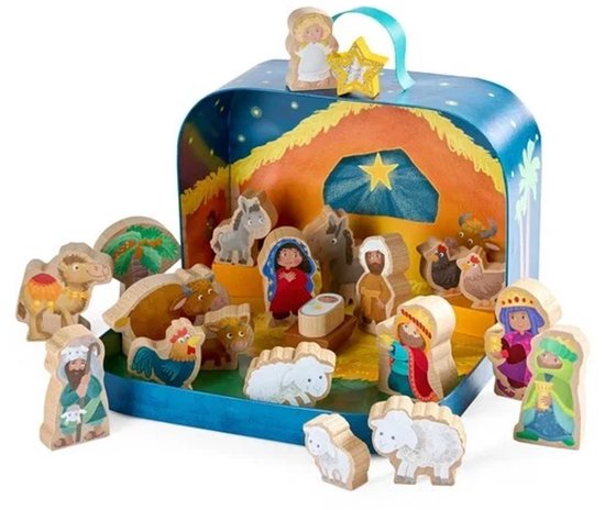 Haba kerststal in een koffer
