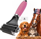 Achilles® Premium 2-in-1 Vachtborstel voor Hond, Kat & Paard – Dubbelzijdige Onderwol Kam & Klittenborstel