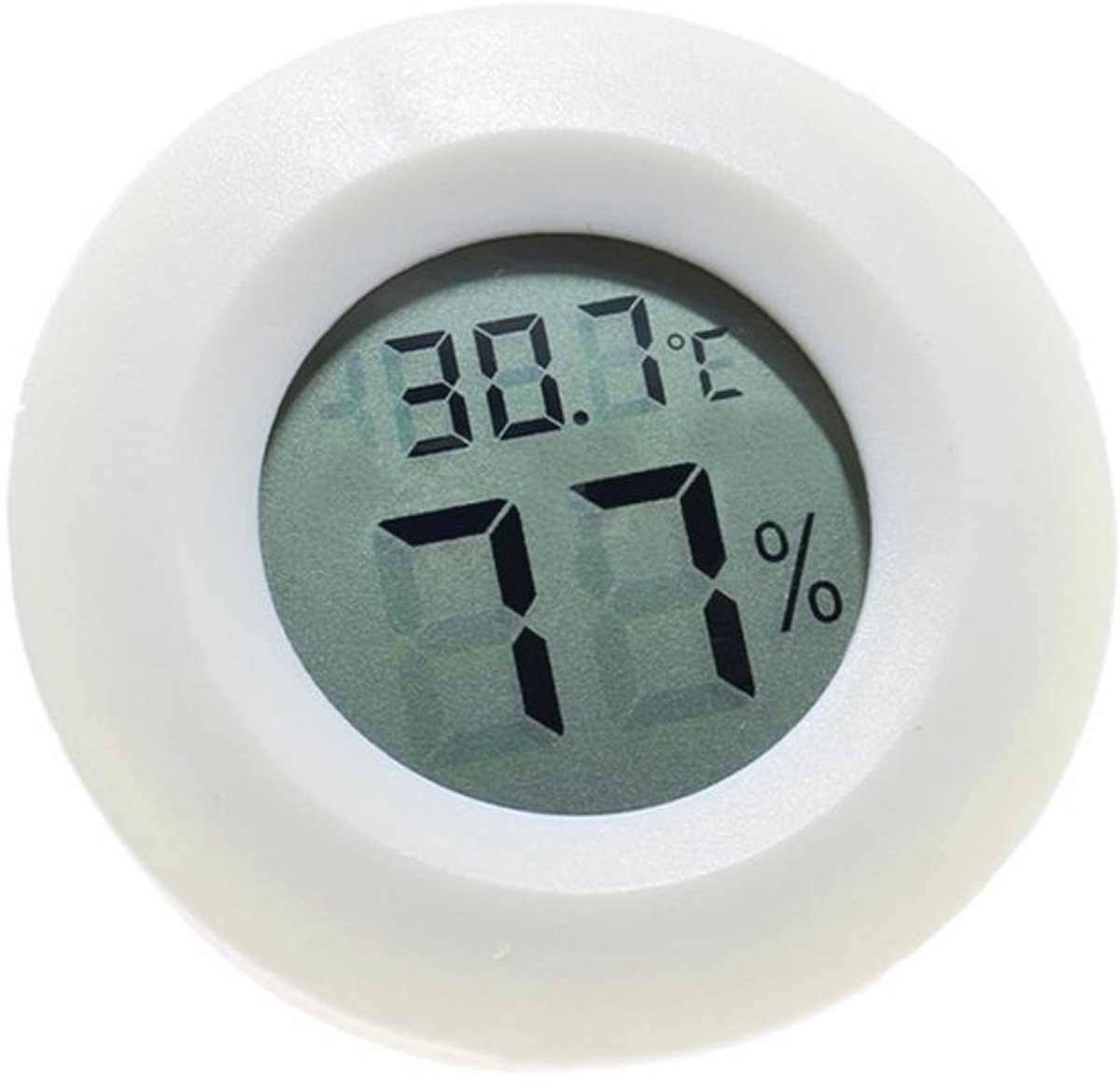 Digitale thermometer en hygrometer - Monitor voor kamertemperatuur - Binnenklimaat meten - Compact en lichtgewicht - 4.5 x 4.5 x 2 cm