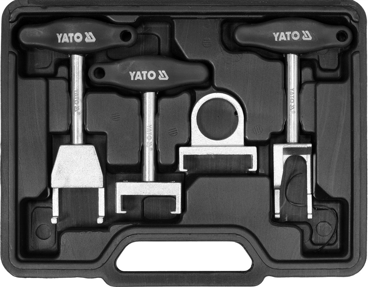 YATO YT-06205 Bobine Trekker Set - 4-Delig - Voor VAG (Audi, VW, Seat, Skoda) - Koolstofstaal - In Koffer