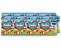 12 x Pampers – Luierbroekjes – Pants Paw Patrol Maat 4 – 72 Luiers - Voordeelverpakking - 12 stuks