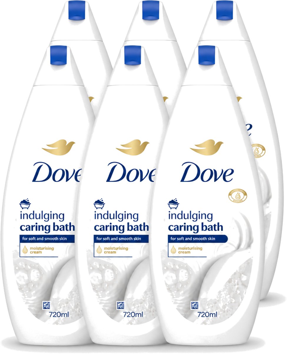 6 x Dove – Badcrème – Indulging Cream – 720 ml - Voordeelverpakking - 6 stuks