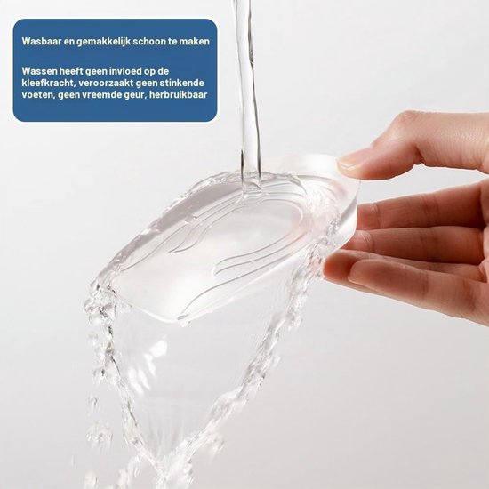 Comfortabele Gel Hakpads voor Ondersteuning van de Hiel en Achillespees - 2 Paar met 1cm Hakwig — afbeelding 4