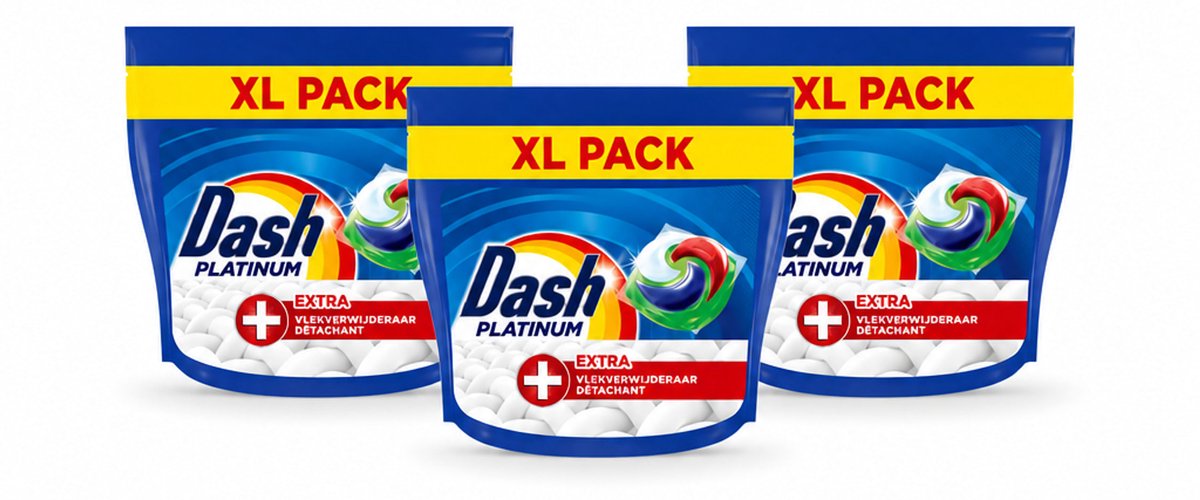 3 x Dash – Wasmiddelcapsules – 4in1 Pods + Extra Vlekkenverwijderaar – 35 capsules - Voordeelverpakking - 3 stuks