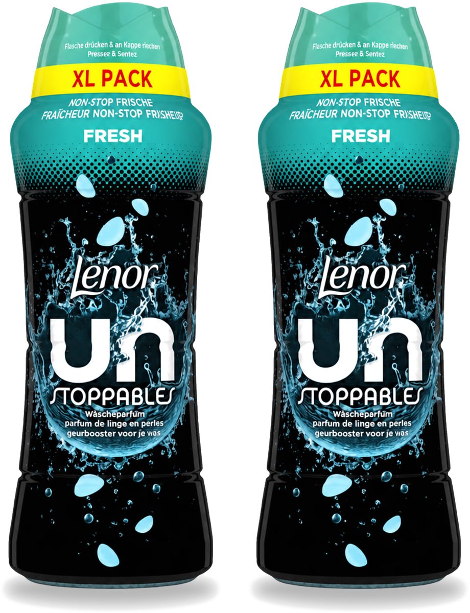 2 x Lenor Unstoppables - Geurbooster - Fris - Non-Stop Frisheid - Grootverpakking - Voordeelverpakking - 2 stuks