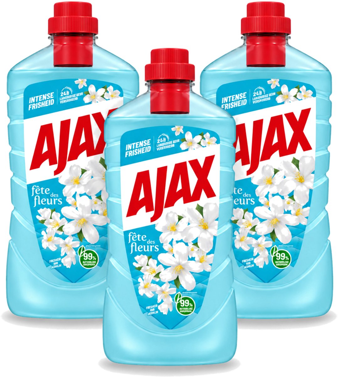 3 x Ajax – Allesreiniger – Jasmijn - 1000 ml - Voordeelverpakking - 3 stuks