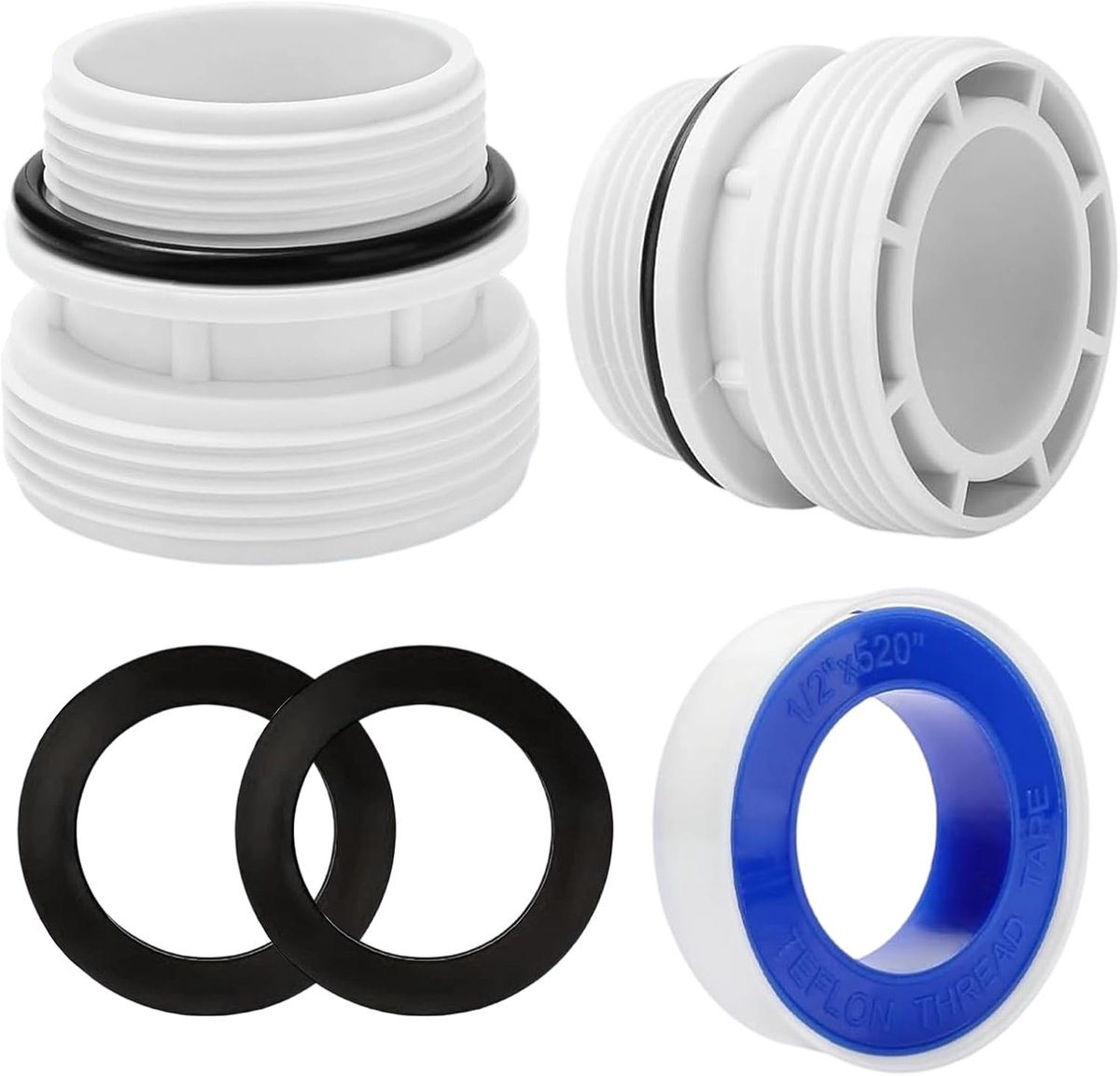 Poolslang adapter set 40 mm - 1 1/2 inch - geschikt voor Intex en Coleman - eenvoudig te installeren - ShopVlot