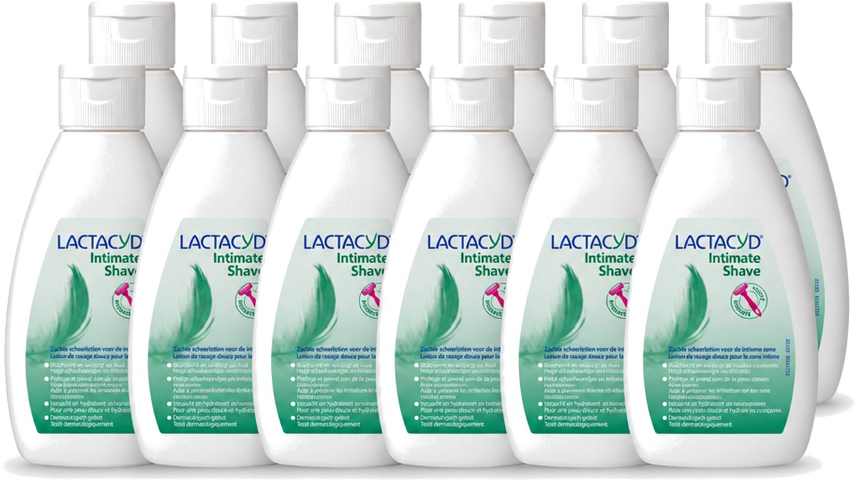 12 x Lactacyd – Intimate Shave – Scheerlotion – 200 ml - Voordeelverpakking - 12 stuks