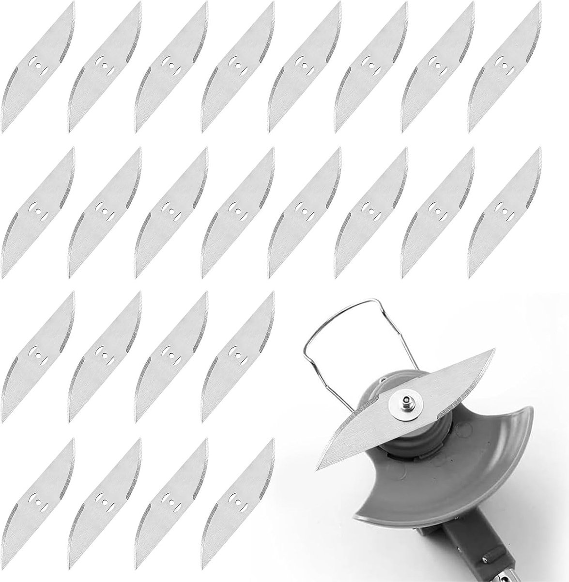 Metalen grastrimmer-messen, 24 stuks grastrimmer-messen, 15 cm grasmaaier-reservemessen, snijden van grasblad - ShopVlot