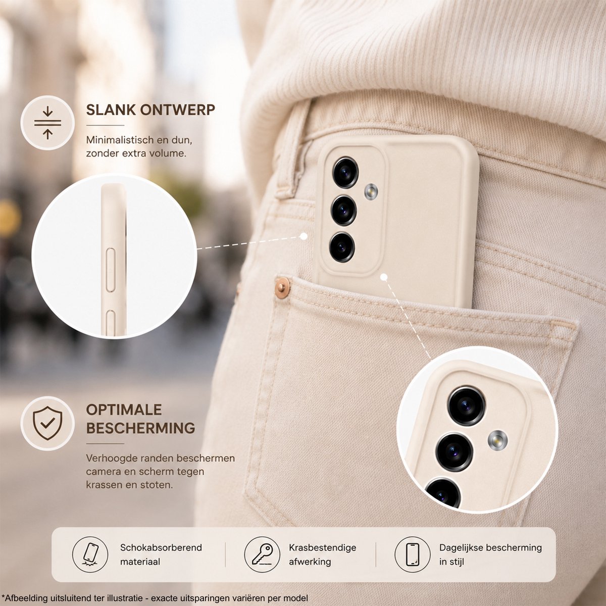 Geschikt voor Honor Magic 8 Hoesje - Siliconen Matte Back Cover - Creme