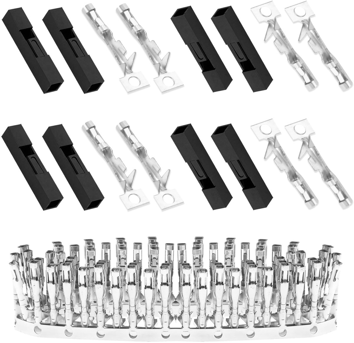 Pzsmocn 100 Sets for DuPont 2.54 mm Pitch 1-Pin Female Adapter Cable Connector Accessories. 200 Pieces 2.54 mm Pitch - ShopVlot