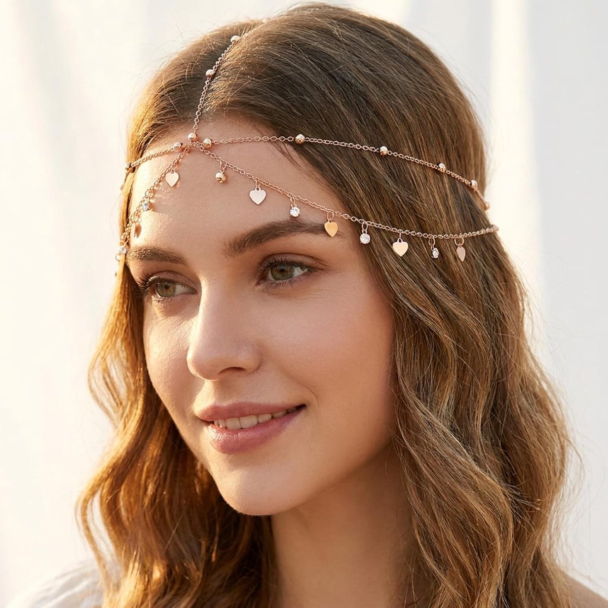 Rhinestone Love Haarketting met Pailletten en Franje voor Bruiloft en Festivals - Sieraden voor Meisjes en Vrouwen