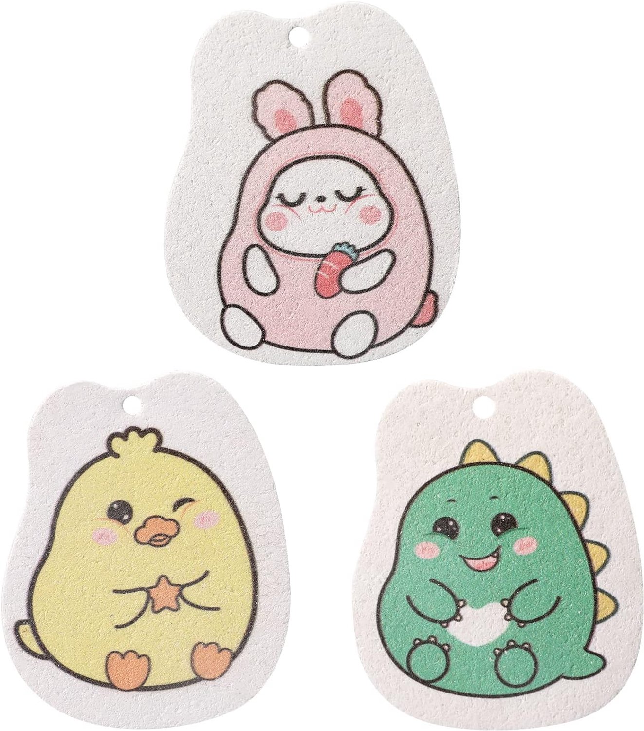 Spons 6x8 cm - Houtpulp Katoen - Cartoon Patroon - Voor Eenvoudig Schoonmaken - ShopVlot