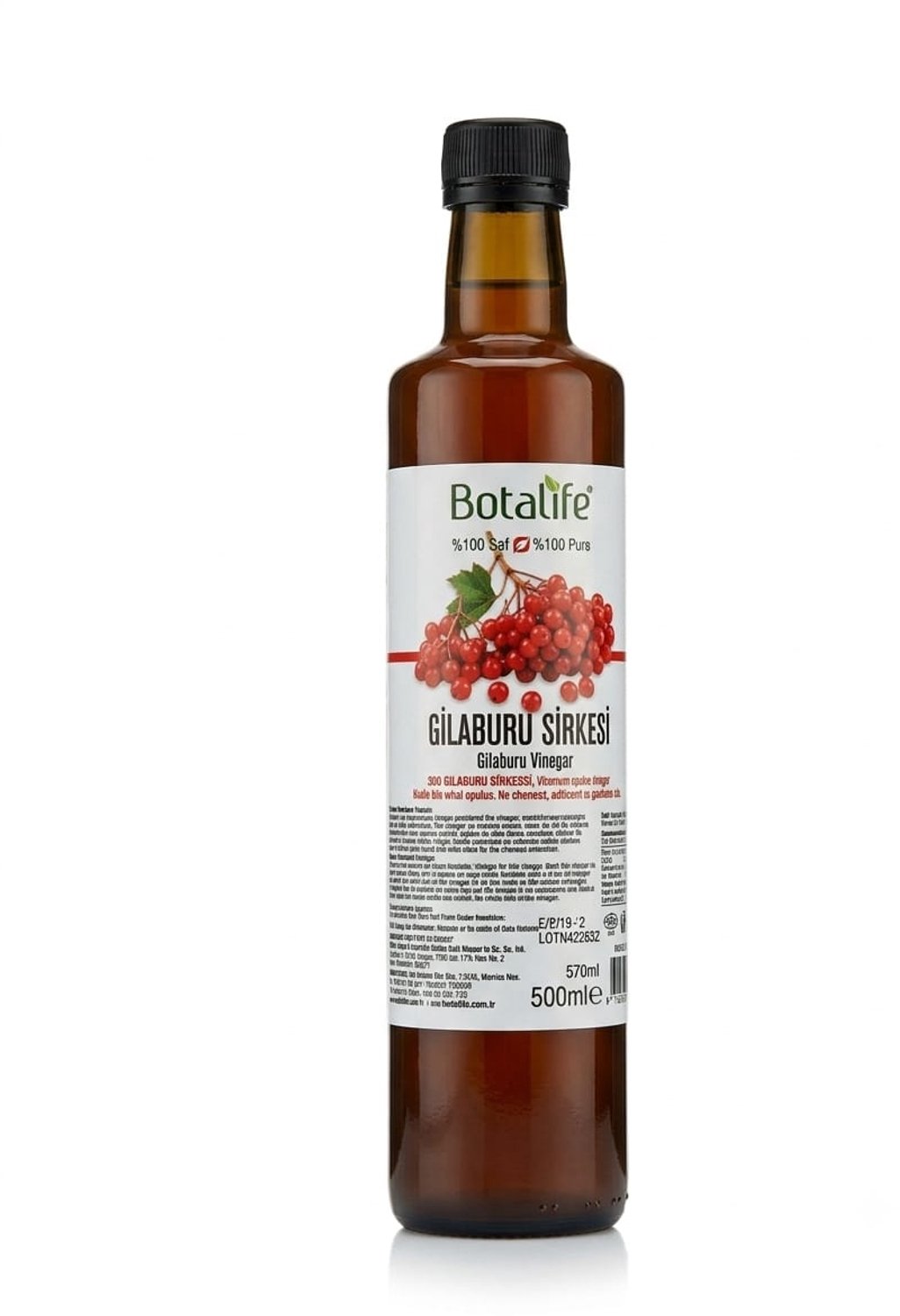 Botalife - Gilaburu Azijn - Gilaburu Sirkesi - %100 Natuurlijk - 500 ml