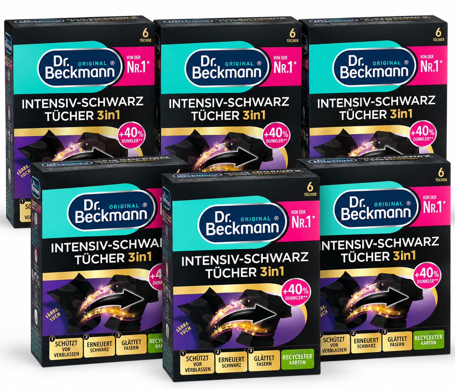 Dr. Beckmann Doekjes - intensief zwart - was- 36 stuks