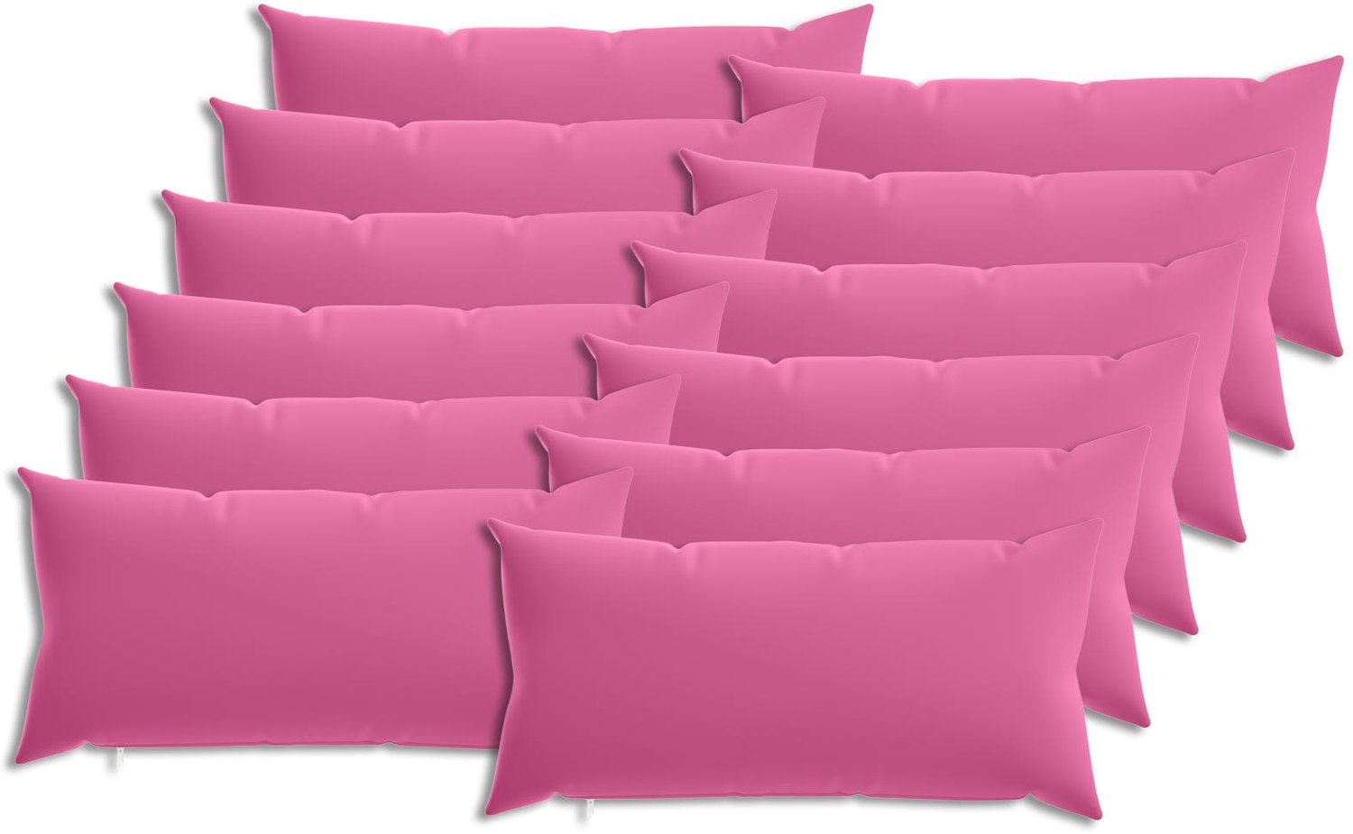 vidaXL Dekenkussen - 12 - st - HEERLEN - Roze - 40 - x - 80 - cm - Polyester