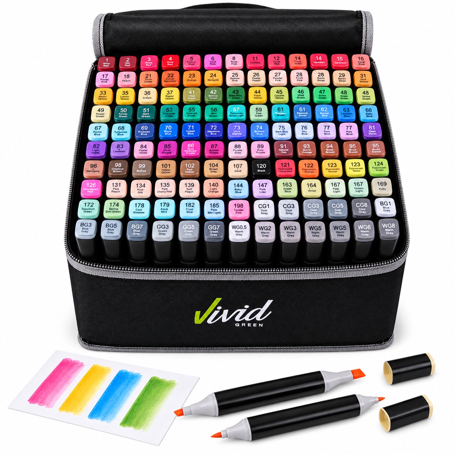 Twinmarkers 120 stuks voor volwassenen - Alcohol markers - Stiften - Markeerstiften - Vivid Green