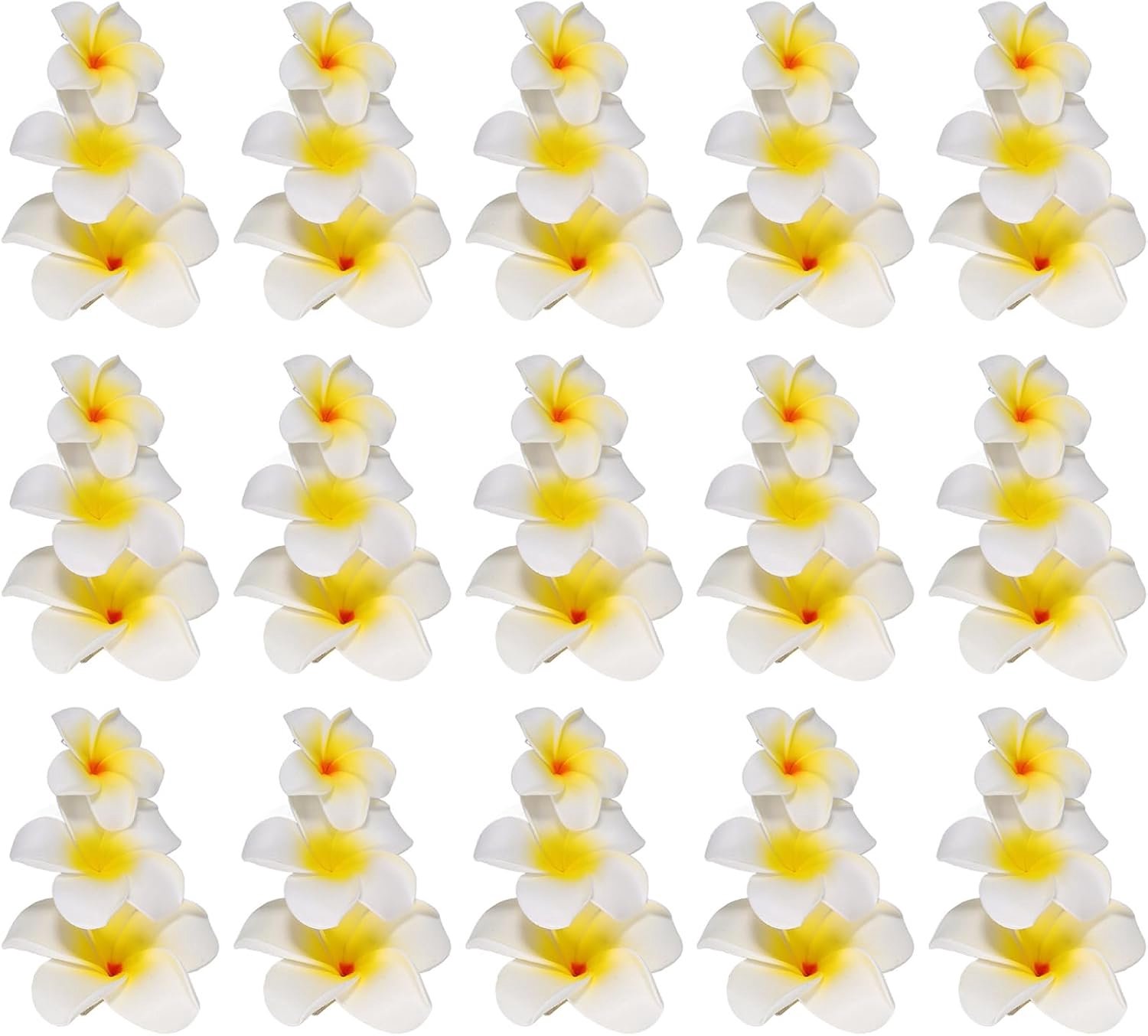 160 Stuks Kunstmatige Plumeria Bloemenmix Zachte EVA Tropische Frangipani Decoraties voor Haaraccessoires Feestversiering Bruiloften DIY Zomerse Accessoires