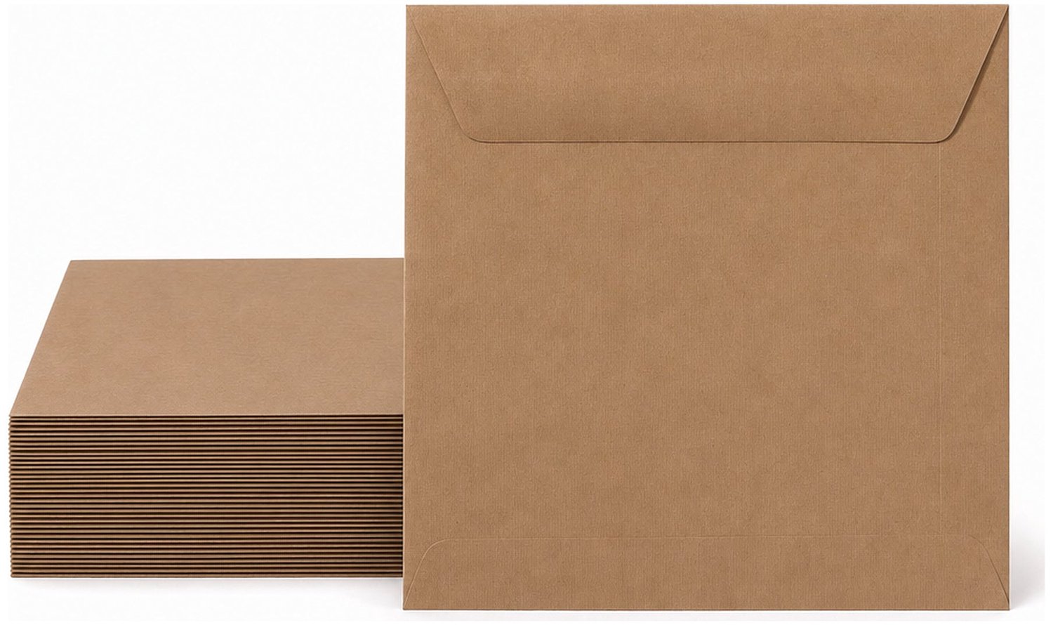 Enveloppen Bruin 22x22 cm - 100 stuks - 120 gram - Vierkante Enveloppen - Wenskaart Envelop