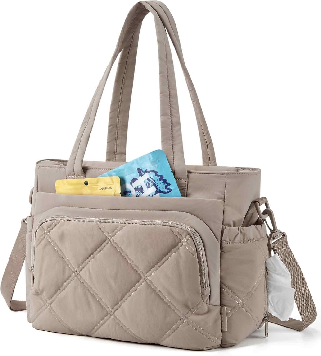 Grote Geïsoleerde Lunchtas voor Vrouwen, Multifunctionele Tote Bag met Meerdere Vakken voor Werk en Buitenactiviteiten