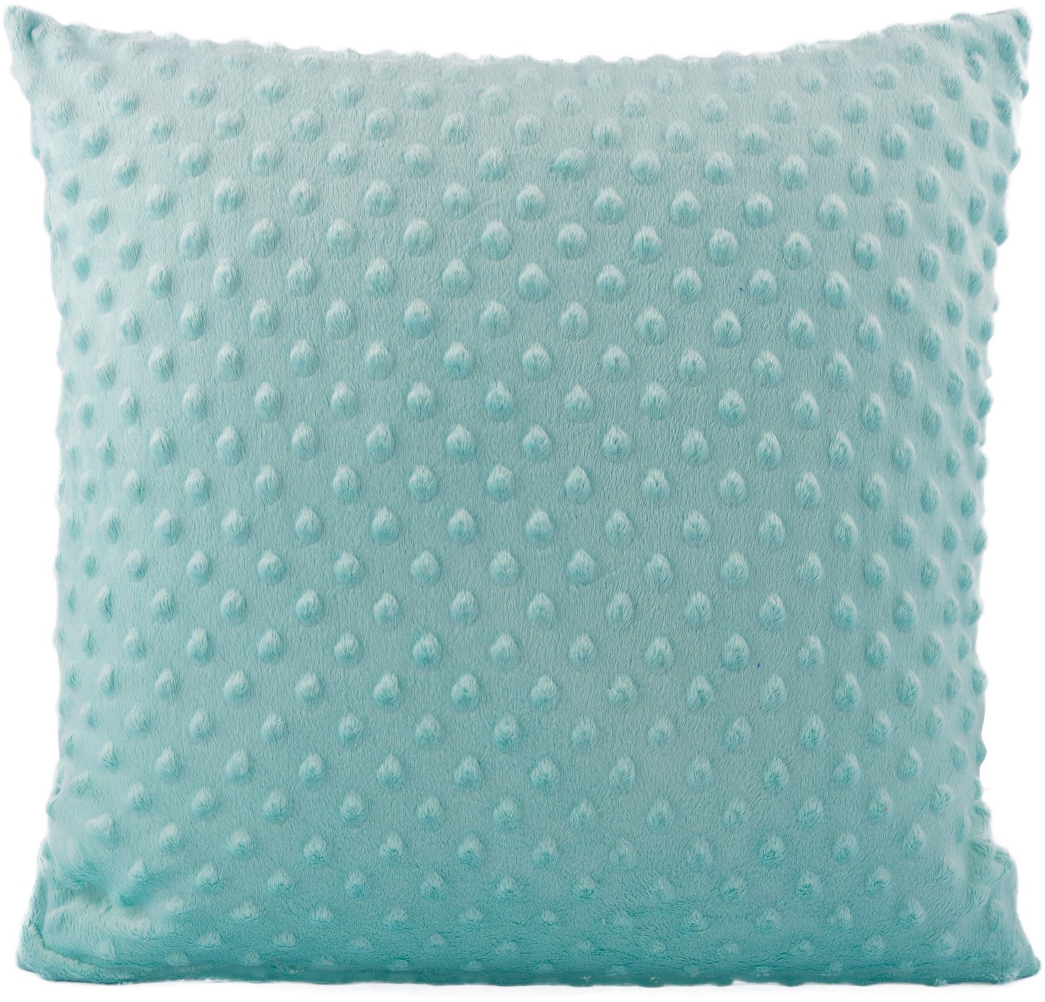 Zachte Minky Kussensloop Mintgroen 40x40 cm Inclusief Vulling