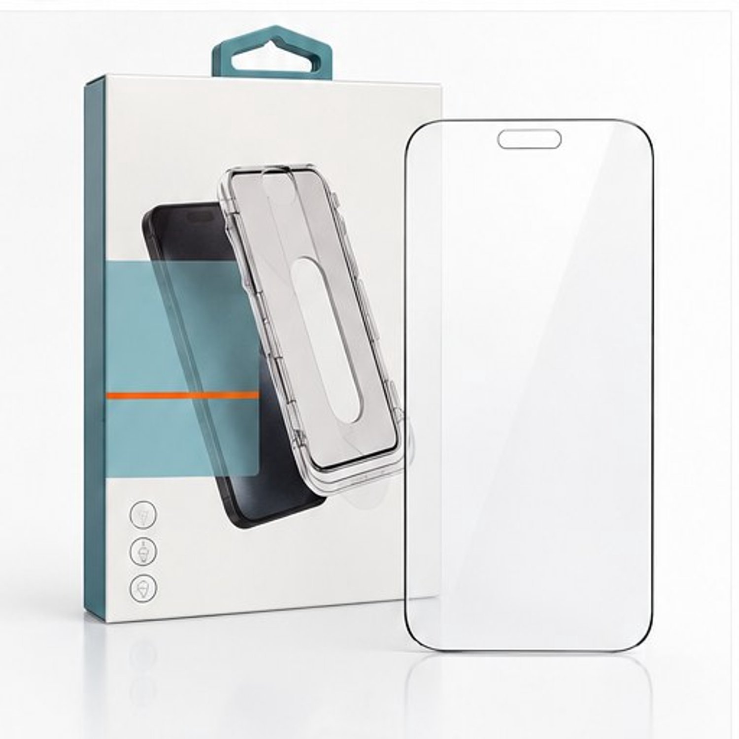 Eisenz - Screenprotector geschikt voor iPhone 15 Pro Max - Beschermglas van Gehard Glas - 6D HD Full Glass - Tempered Glass - Met Installatiehulp