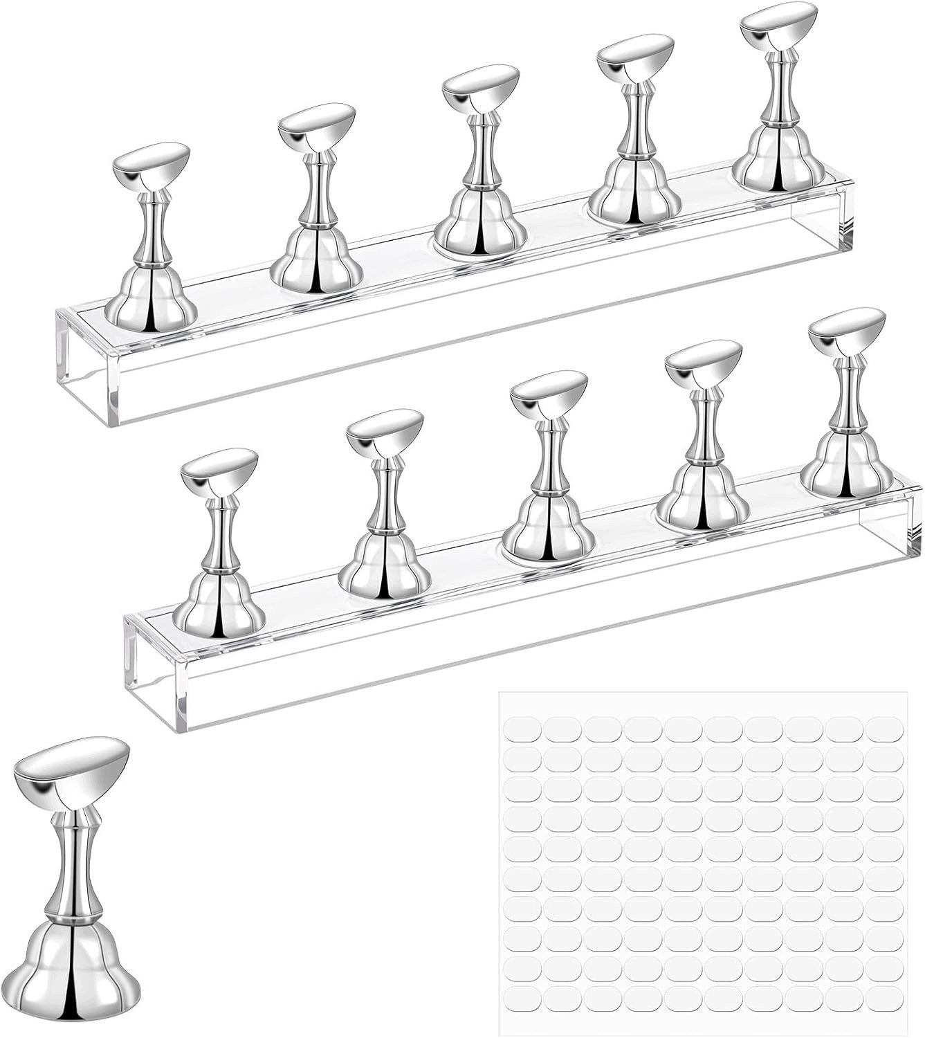 2 Magnetische Acryl Nagel Oefenstandaards voor Manicure