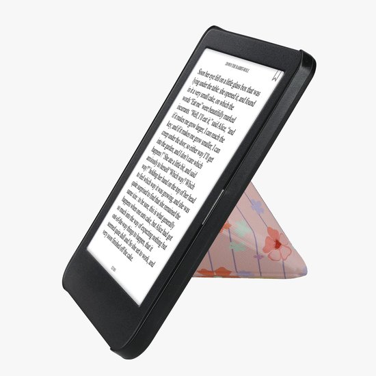 kwmobile e-reader hoesje geschikt voor Kobo Clara BW / Colour hoes - Ereader flip case met standaard - E reader cover van kunstleer - In mat mintgroen / vintage roze / violet lila — afbeelding 2