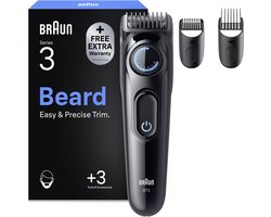 Braun Baardtrimmer Series 3 BT3520 + 3 Tools - Scherp Scheerblad - 40 Lengtes - Zwart