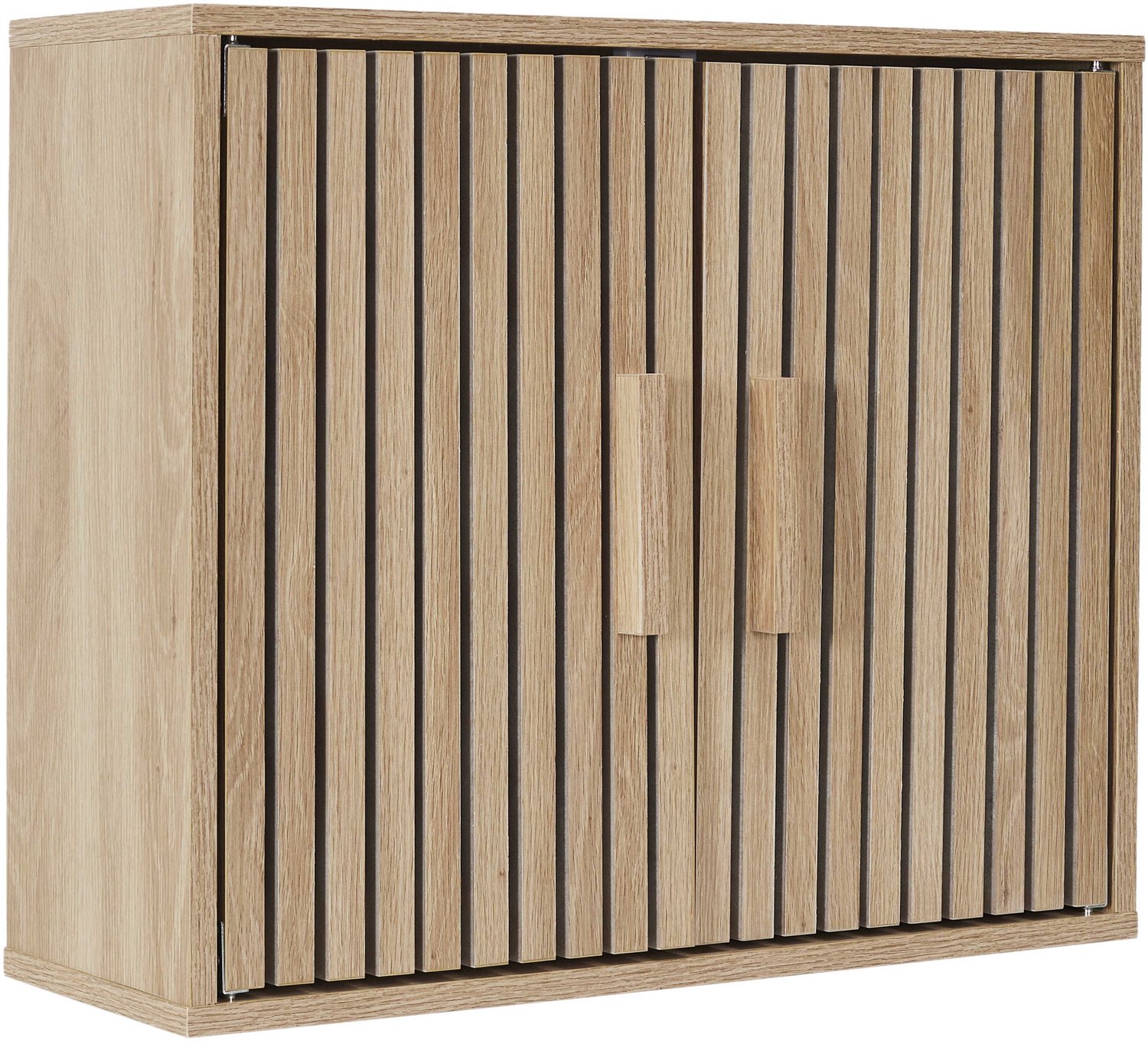 MISOU Wandkast - Hangkastje - Keukenkastje - Badkamerkastje Met Deuren - Wandpanelen Design - Hout - Bruin - KLAUS