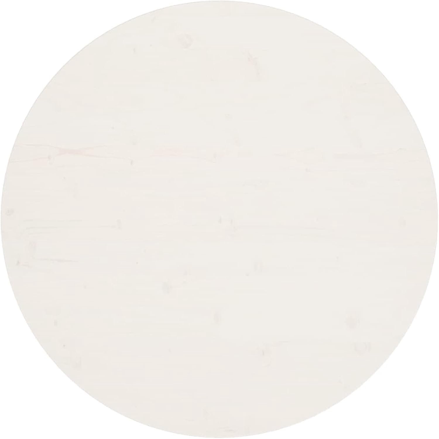 Tafelblad, van massief hout, grenenhout, wit, rond, diameter 90 x 2,5 cm, tafelblad, eettafelblad, tafelblad, bartafelblad, tafelblad van hout, rond tafelblad