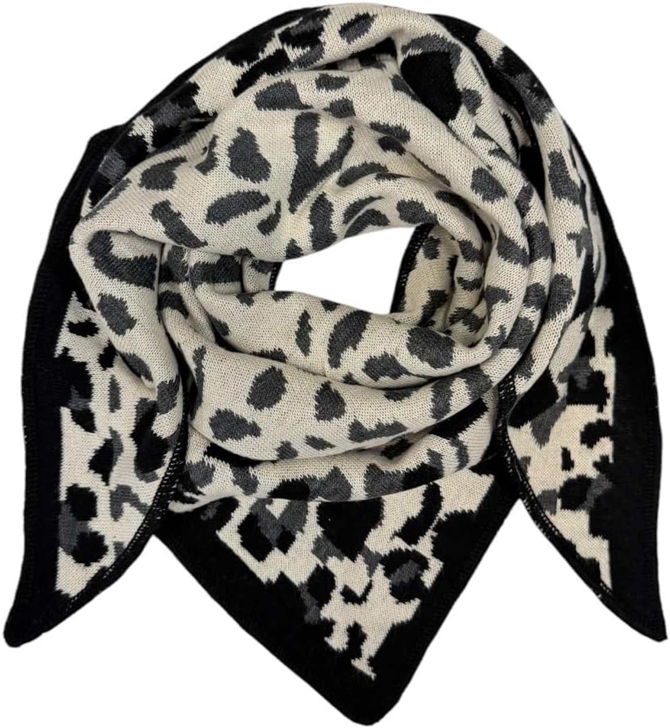 Sjaal voor dames, zachte gebreide doek met modern