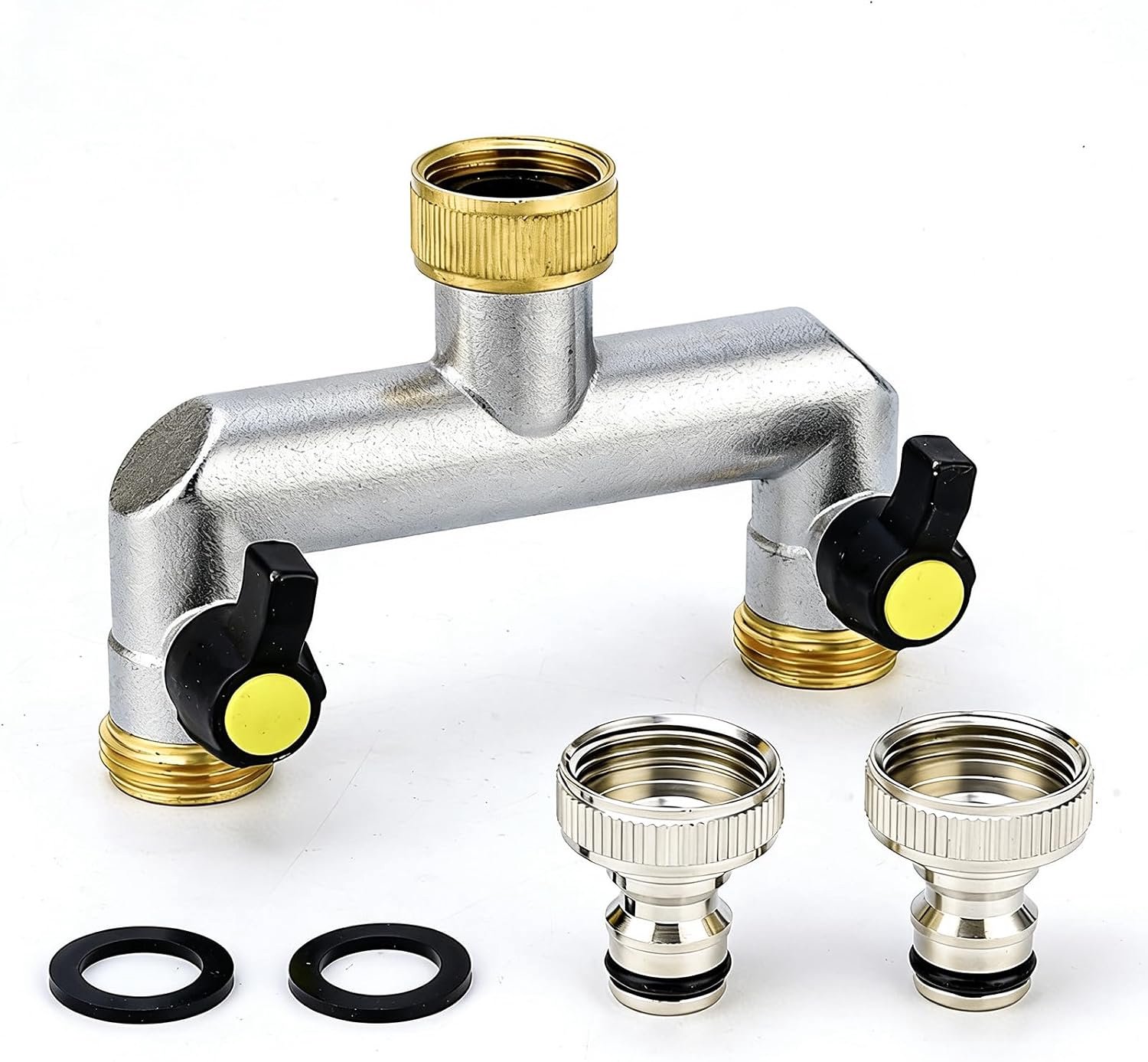 2-weg waterverdeler, waterverdeler, 2-voudig 3/4 inch, 2-weg waterverdeler, waterverdeler, wateraansluiting, verdeler voor tuinirrigatie